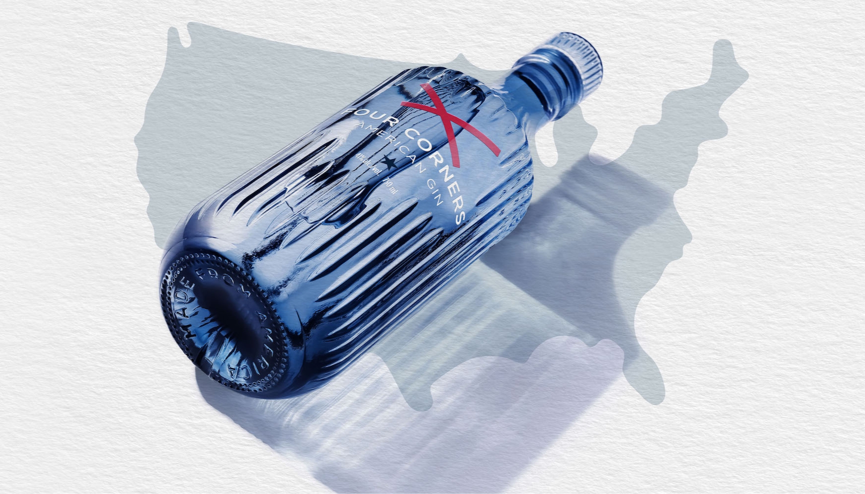 Promotional image of Four Corners American Gin bottle